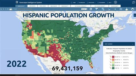 Year Hispanic Population Growth By Geoscape Gis Youtube