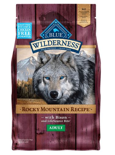 Wilderness salmon is the best dog food for your active pet. BLUE Wilderness Rocky Mountain Recipe™ Dry Dog Food Bison ...