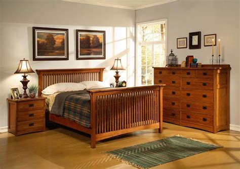 Range of collections to choose from. Mission Solid Oak 4-piece Cal King Bedroom Set w/ 12 ...