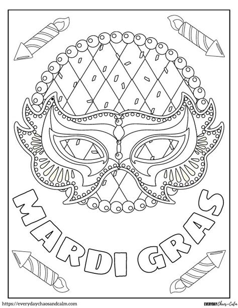 Coloring Pages Of Mardi Gras Masks