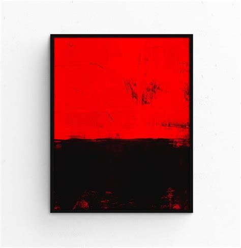 Red And Black Abstract Art Set Contemporary Art Art Print Etsy