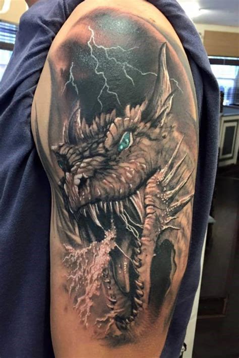 Dragon Tattoo Ideas To Copy To Live Your Fairytale Through Tattoos Kol dövme erkekler