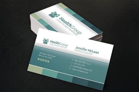 healthcare business cards business card templates creative market