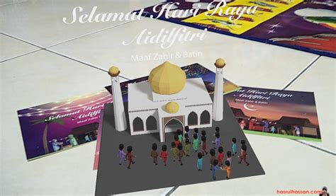 Kad Hari Raya Kreatif 3d Cara Buat Kad Raya Kreatif Youtube