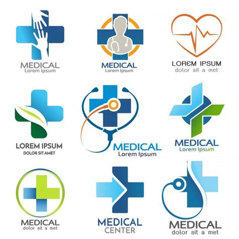 Vector Set Of Medical Logo Template Medical Logo Medical Logo Design