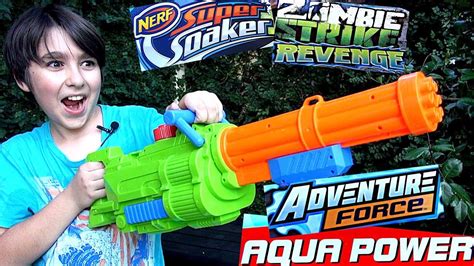 Minigun Water Gun And The Nerf N Strike Revenge Youtube