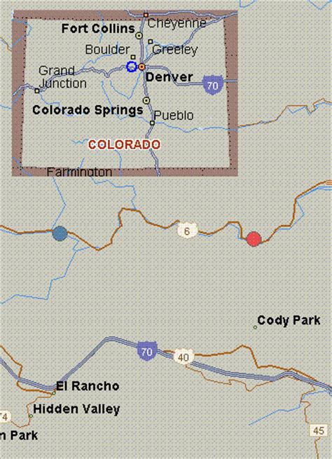 Map For Clear Creek Colorado White Water Green Bay Rock