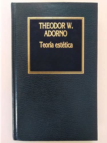 Theodor W Adorno Teoría Estética Cuotas Sin Interés