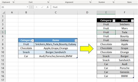 How To Split Text Into Multiple Rows In Excel Printable Templates