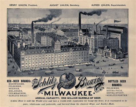 Schlitz Brewing Company Factory Milwaukee Budweiser Pilsener Keg