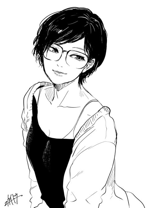 Safebooru 1girl Artist Signature Black Hair Black Shirt Bra Breasts Cleavage Collarbone