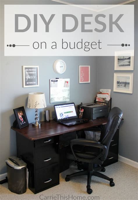 Come learn how to build a diy file cabinet desk using just a couple file cabinets and some plank boards. DIY Desk On A Budget