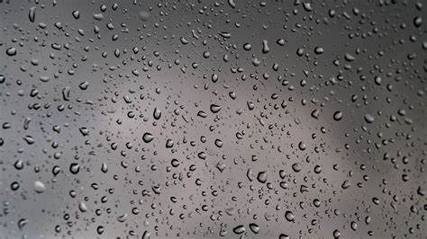 Download Wallpaper 3840x2160 Glass Drops Surface Macro Rain Gray