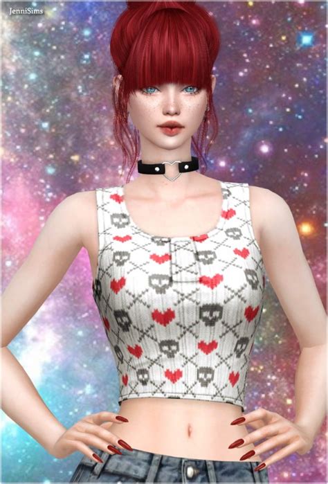 Jenni Sims Base Game Compatible Top • Sims 4 Downloads