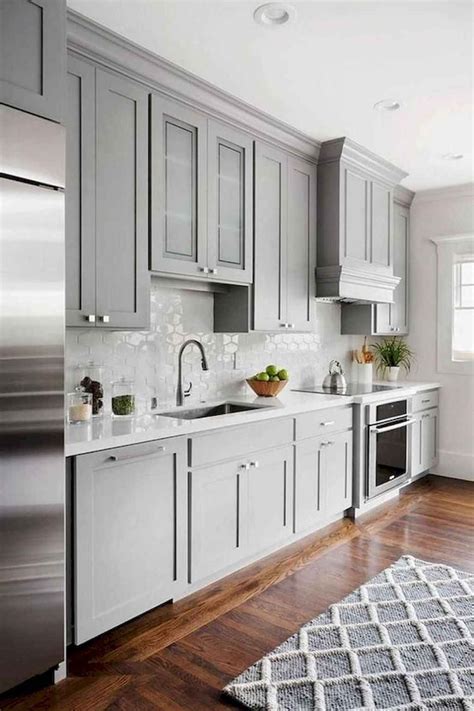 It can create an airy, ethereal vibe and looks great with white and stainless steel accents. 75 Farmhouse Gray Kitchen Cabinet Design Ideas (With ...