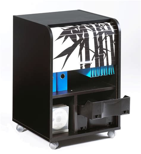 Découvrez cet incroyable caisson de bureau jefferson noir, pour ranger en un clin d'oeil votre bureau ! Caisson de bureau à rideau design noir Bambou | Matelpro