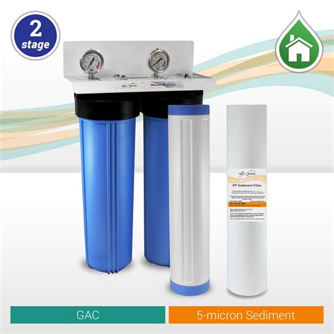 2 Stage 20 X 45 Big Blue Heavy Duty Water Filtration System