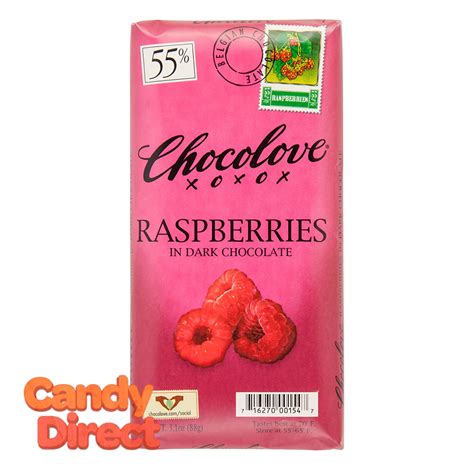 Chocolove Raspberries In Dark Chocolate 32oz Bar 12ct