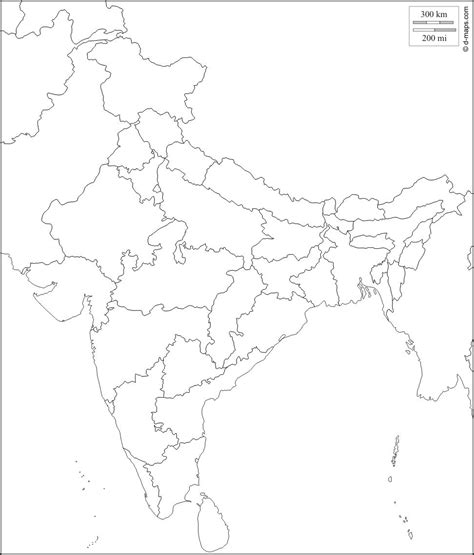 India Map With State Boundaries Map Of India With State Boundaries