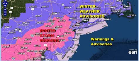 Winter Storm Warnings Winter Weather Advisories Cover Mid Atlantic