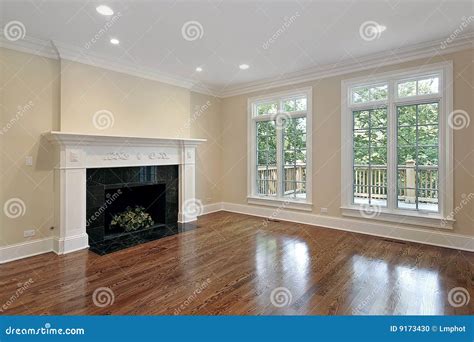 Living Room In New Construction Home Stock Photo Image Of Floor