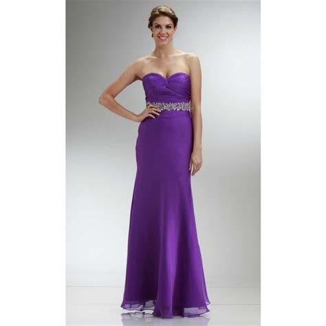 Fantastic Sheath Sweetheart Long Purple Chiffon Beaded Prom Dress