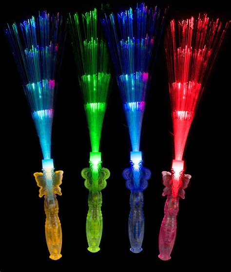 2 neon fiber optic lightup wands novelty light stick new wand night time lights. LED Fiber Optic Princess Wands - Assorted | Glow sticks ...