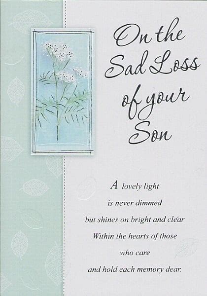 Things To Write In Sympathy Card For Loss Of Son