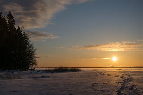 Joensuu Finland Sunset At The Frozen Lake Pyhäselkä In J Flickr