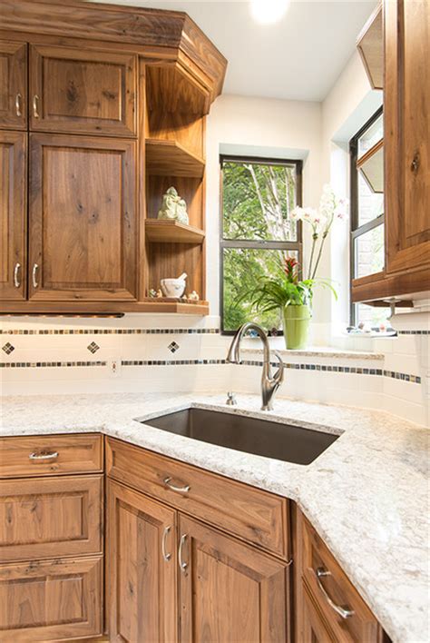 Google trend chart below shows walnut kitchen cabinets have s… Austin Traditional Walnut Kitchen - Rustic - Kitchen ...