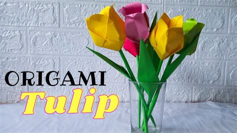 Origami Bunga Tulip Mudah Cara Membuat Origami Bunga Tulip Yang Mudah
