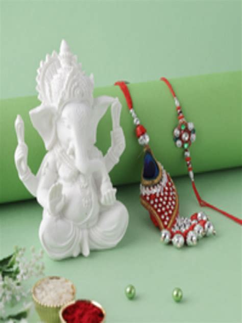 Buy Aapno Rajasthan Set Of Bhaiya Bhabhi Rakhi With Ganesha Idol