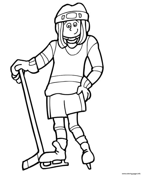 Free Hockey S36a3 Coloring Page Printable