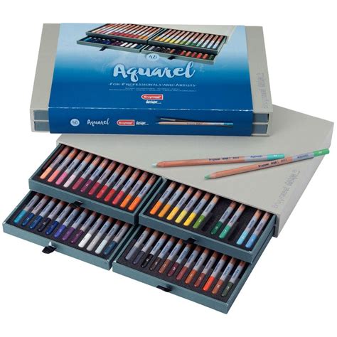 Bruynzeel Design Aquarel Watercolour Pencils 48 Wooden Box Art