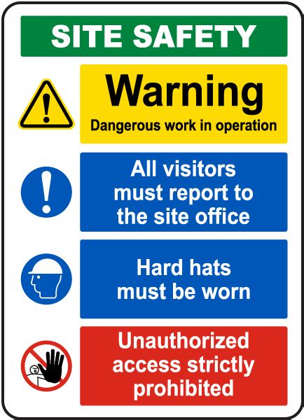 A competent person is one who is capable of identifying existing and predictable hazards in the surroundings or working conditions that are hazardous to employees, and. Construction Site Safety Sign G2631 - by SafetySign.com