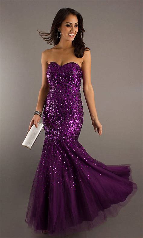 7latest Purple Sequin Prom Dresses A 124