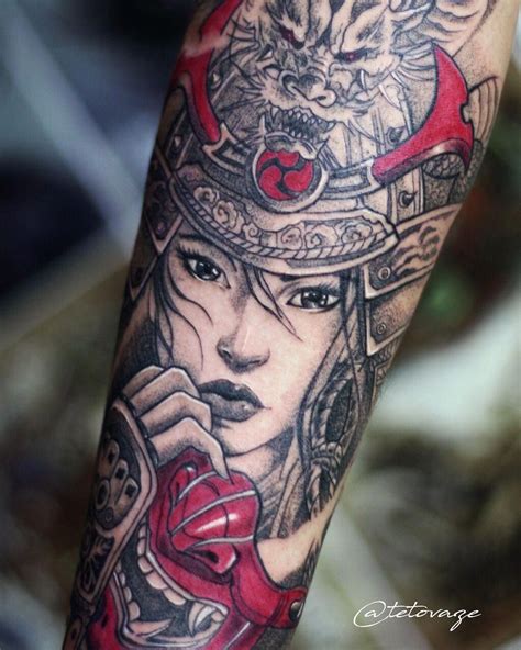 Japanese Samurai Girl Tattoo Design Tatto Pictures