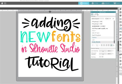 Beginner Silhouette Studio V4 Font Tutorial How To Add New Fonts Pc