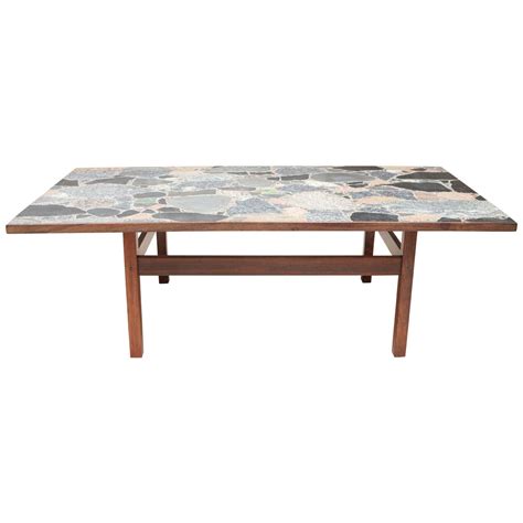 Mid century danish round rosewood coffee table at pamono. Danish Rosewood Coffee Table with Terrazzo Stone Top at ...