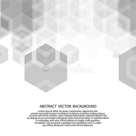 Gray Hexagon Pattern Polygonal Style Eps 10 Stock Illustration