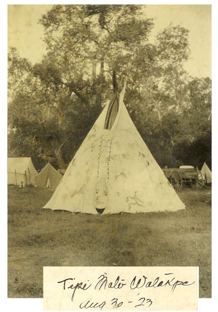 Lakota Pictorial Tipi Presented To Col A B Welch