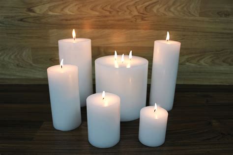 Buy Mainstays Unscented Pillar Holiday Candles 3x4 Inches White