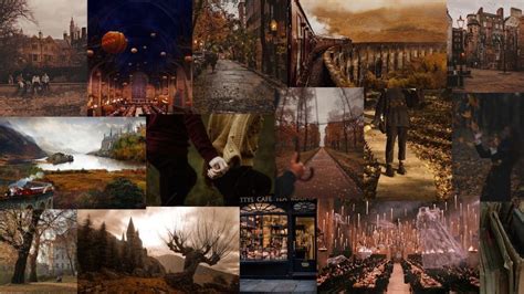 Autumn At Hogwarts Aesthetic Wallpaper Desktop Wallpaper Harry Potter