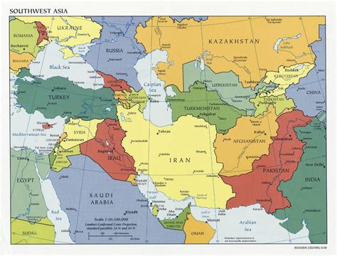 Southwest Asia Political Map Blank Map Of World