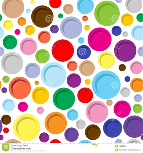 Abstract Colorful Circle Geometric Seamless Pattern Stock Vector