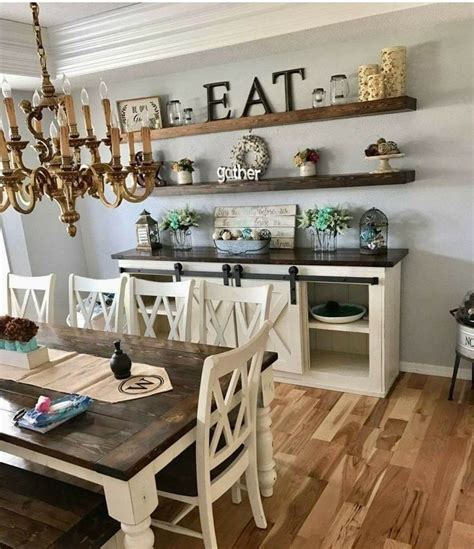 30 Wonderful Farmhouse Style Dining Room Design Ideas 2019 28 Farmhouse Dining Rooms Decor