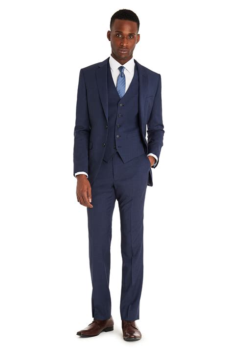 For work, weddings or formal occasions. Dkny Slim Fit Blue Marl 3 Piece Suit in Blue for Men | Lyst