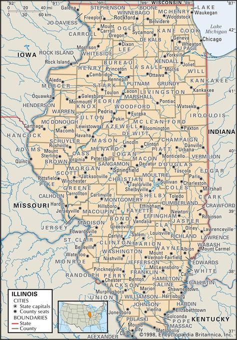 Illinois County Maps Interactive History And Complete List
