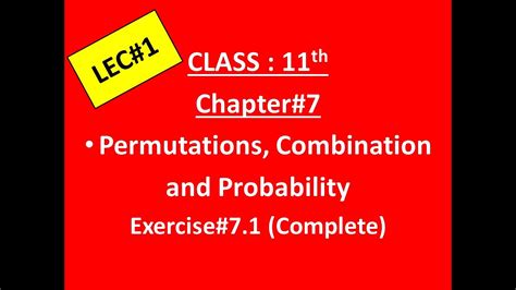 Permutations And Combinations Fsc Math Part 1 Ch7exercise71