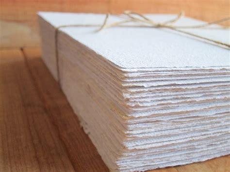 White Handmade Paper Sheets Recycled Paper Printing Paper Etsy